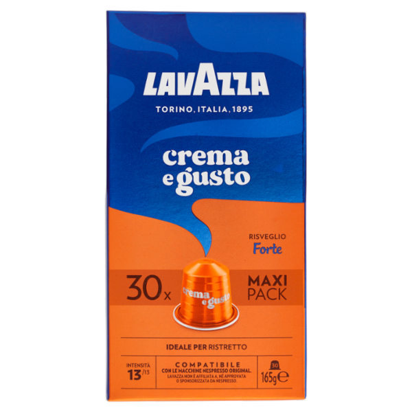 Lavazza crema e gusto Forte Compatibile Nespresso Original 30 Capsule 165 g