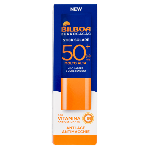 Bilboa Burrocacao Stick Solare 50+ Molto Alta con Vitamina C 12 ml