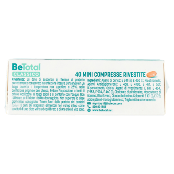 BeTotal Vitamina B, B6 Integratore per Riattivare l'Energia e Ridurre la Stanchezza 80 cpr 2 x 14,4g