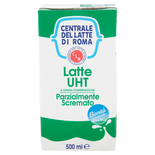Centrale del Latte di Roma Latte UHT a Lunga Conservazione Parzialmente Scremato 500 ml