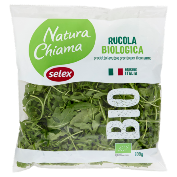 Selex Natura Chiama Rucola Lavata e Pronta per il Consumo Biologica 100 g