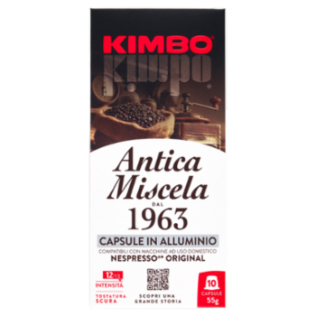 Kimbo Antica Miscela Dal 1963 Capsule In Alluminio Compatibili Con Nespresso* Original 10 x 5,5 g
