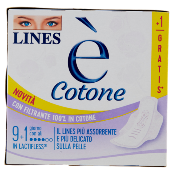 Lines è Cotone giorno con ali 9 + 1 pz