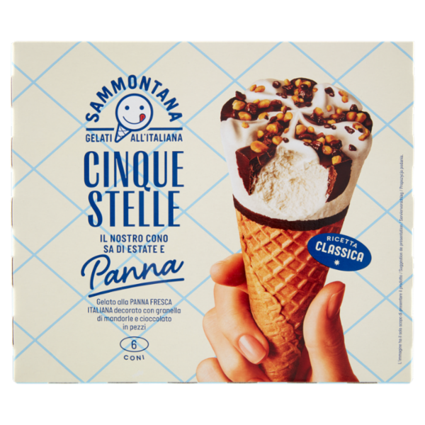 Sammontana Cinque Stelle Panna 6 x 75 g