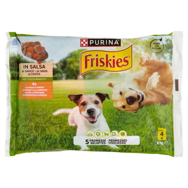 PURINA FRISKIES In Salsa Con Pollo e Carote 4 x 85 g