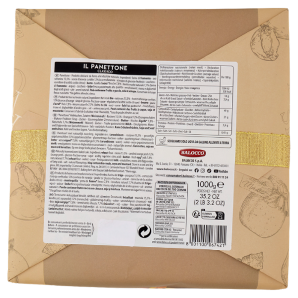 Balocco Panettone Classico 1000 g