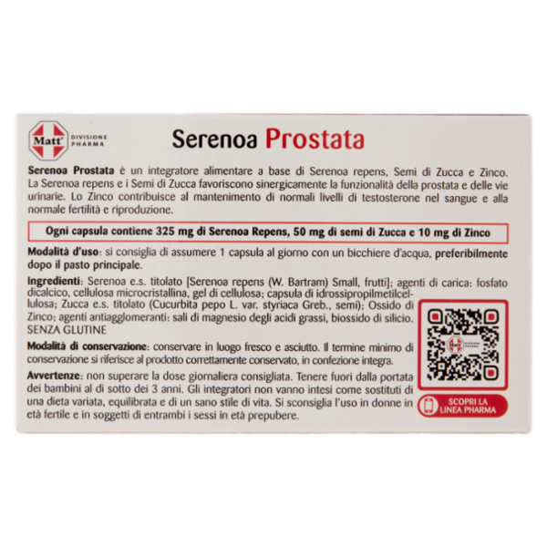 Matt Divisione Pharma Serenoa Prostata 20 capsule 14,6 g