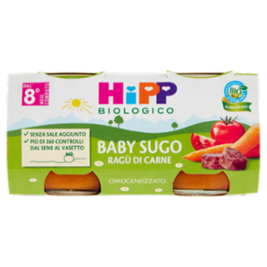 HiPP Biologico Baby Sugo Ragù Di Carne Omogeneizzato 2 x 80 g