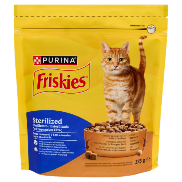 PURINA FRISKIES Sterilizzati Pollo e Tacchino e con Verdure 375g