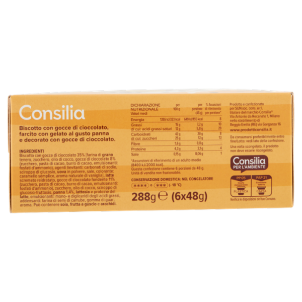 Consilia 6 Gelati Cookies 288 g