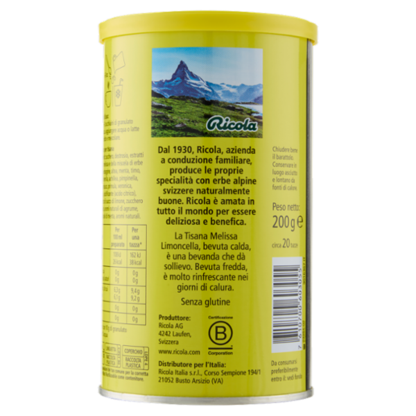 Ricola Melissa Limoncella 200 g