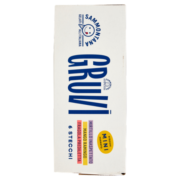 Sammontana Gruvi Mini Mirtillo Inaspettato, Mango Ramingo, Fragola Prediletta 6 x 37,5 g