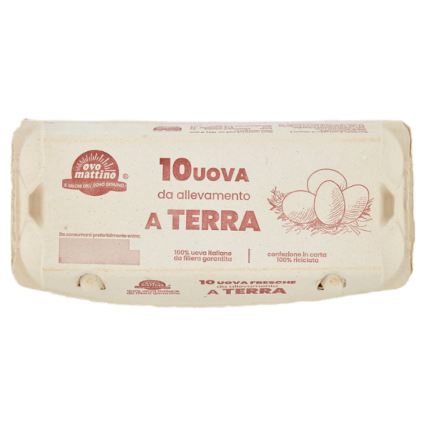 ovo mattino 10 Uova Fresche da allevamento a Terra 500 g
