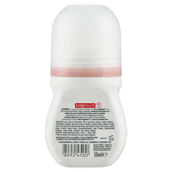 Borotalco Invisibile Profumo Cipriato Deo Roll On 50 ml