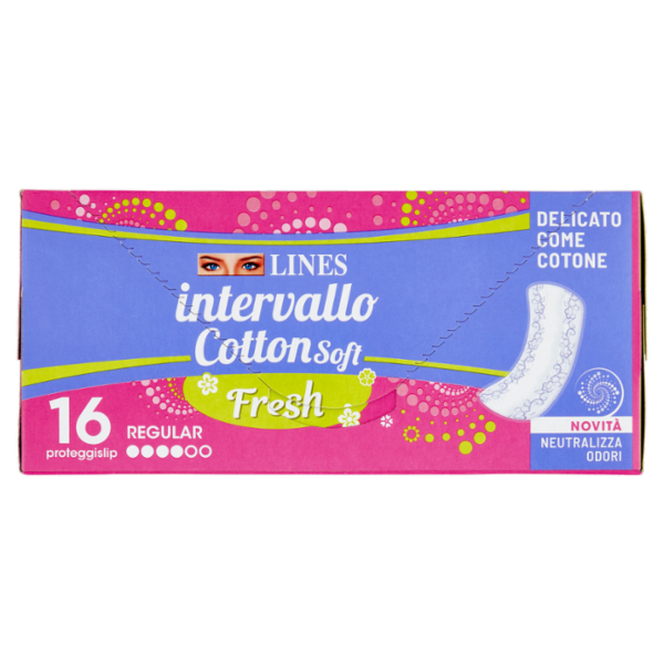 Lines intervallo Cotton Soft Fresh proteggislip Regular Disteso 16 pz