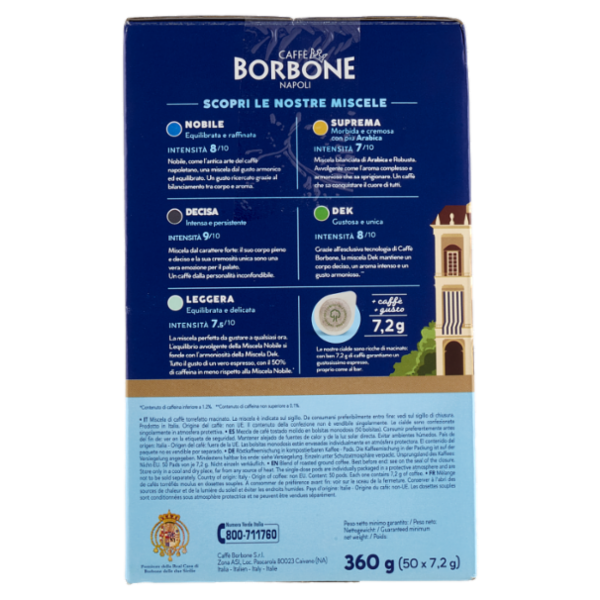 Caffè Borbone Miscela Decisa Cialde Compostabili 50 x 7,2 g