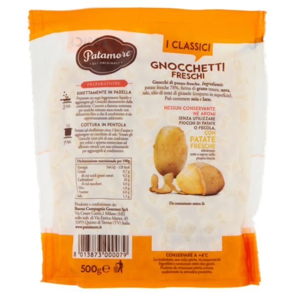 Patamore I Classici Gnocchetti Freschi 500 g