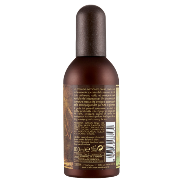 Tesori d'Oriente Profumo Aromatico Vaniglia e Zenzero del Madagascar 100 ml