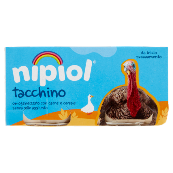 nipiol tacchino omogeneizzato con carne e cereale 2 x 80 g