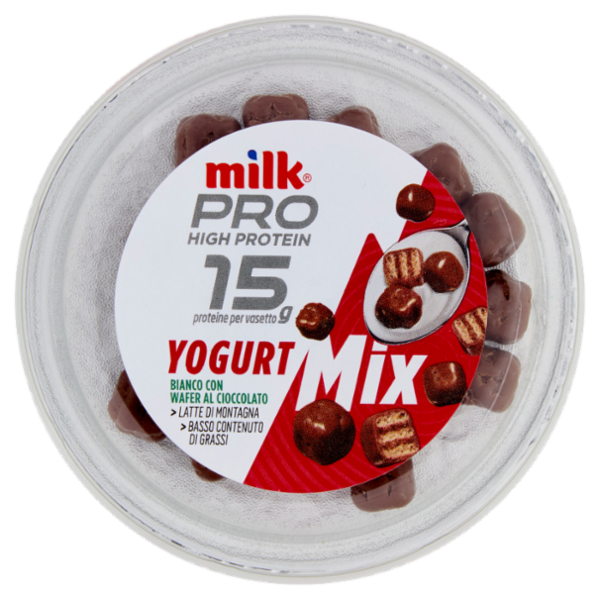 Milk Pro High Protein 15g Yogurt Bianco con Wafer al Cioccolato 180 g