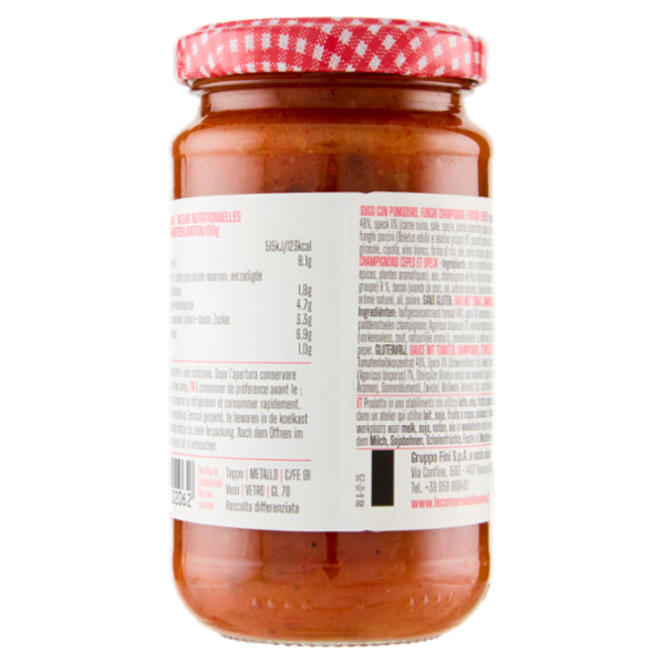 Le Conserve della Nonna Ragù Speck e Funghi 190 g