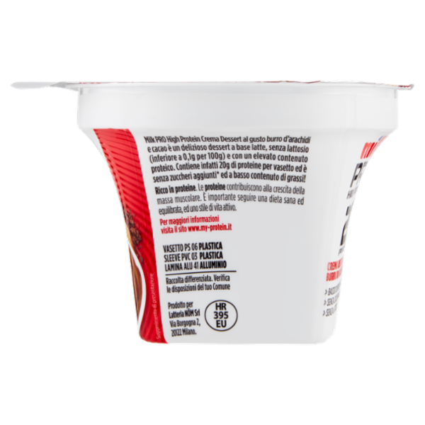 Milk Pro High Protein 20g Crema Dessert al Gusto Burro di Arachidi e Cacao 200 g