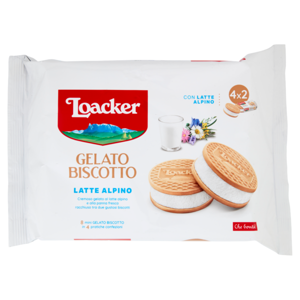 Loacker Gelato Biscotto Latte Alpino 4 x 66 g