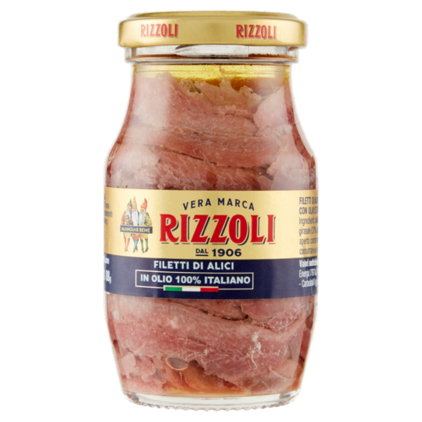 Rizzoli Filetti di Alici in Olio 100% Italiano 150 g