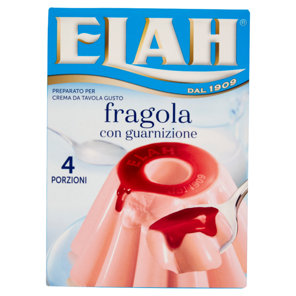 Elah Preparato per Crema da Tavola Gusto fragola con guarnizione 95 g