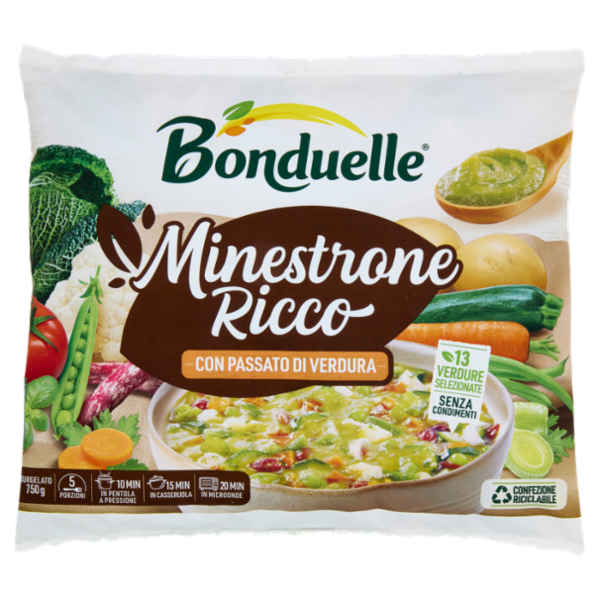Bonduelle Minestrone Ricco con Passato di Verdura Surgelato 750 g