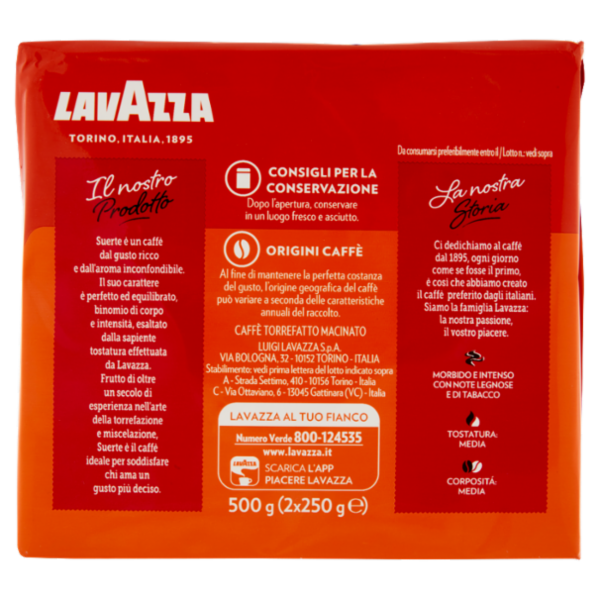 Lavazza Suerte Caffè Macinato 2 x 250 g