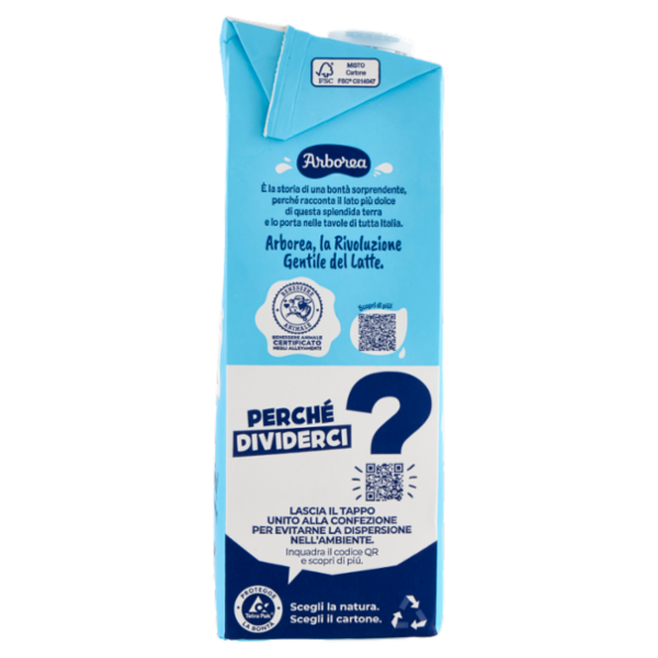 Arborea Latte Parzialmente Scremato UHT a Lunga Conservazione 1000 ml