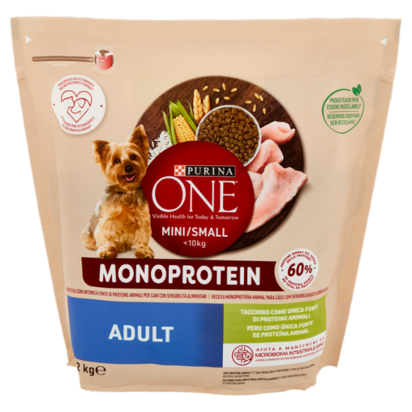 PURINA ONE Mini/Small Monoprotein Adult Tacchino 1,2 kg