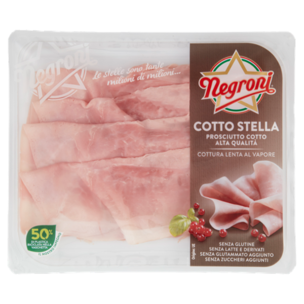 Negroni Cotto stella Prosciutto Cotto Alta Qualità 110 g