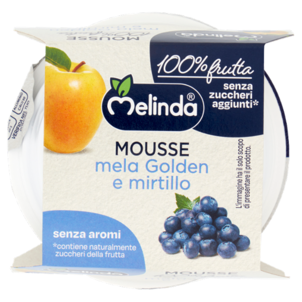 Melinda Mousse mela Golden e mirtillo 2 x 100 g