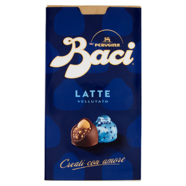 BACI PERUGINA Latte Cioccolatini ripieni al Gianduia e Nocciole Scatola 200g