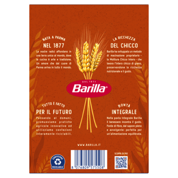 Barilla Pasta Integrale Mezze Penne Rigate 500g