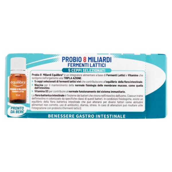 equilibra Probio 8 Miliardi Fermenti Lattici 10 Flaconcini Monodose 100 ml