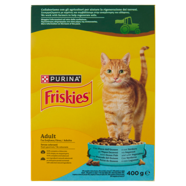 PURINA FRISKIES Adult Pesce dell'Oceano e con Verdure 400g