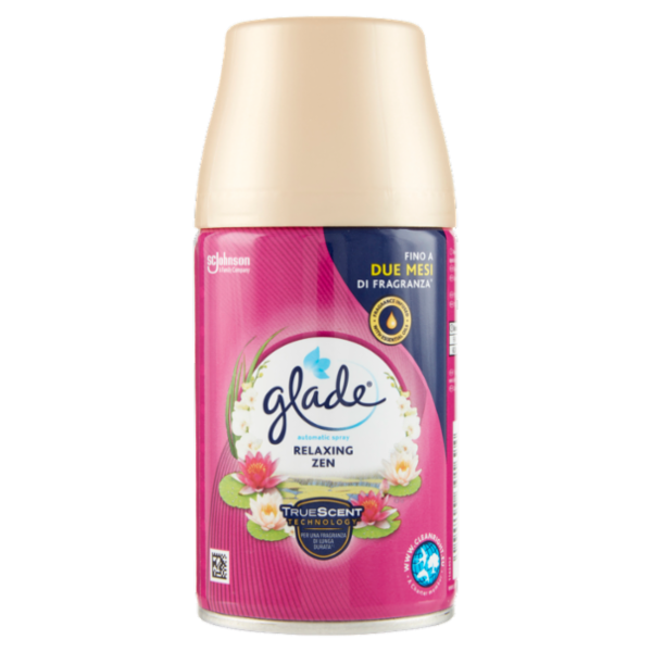 Glade Automatic Spray Ricarica, Profumatore per Ambienti, Fragranza Relaxing Zen 269ml