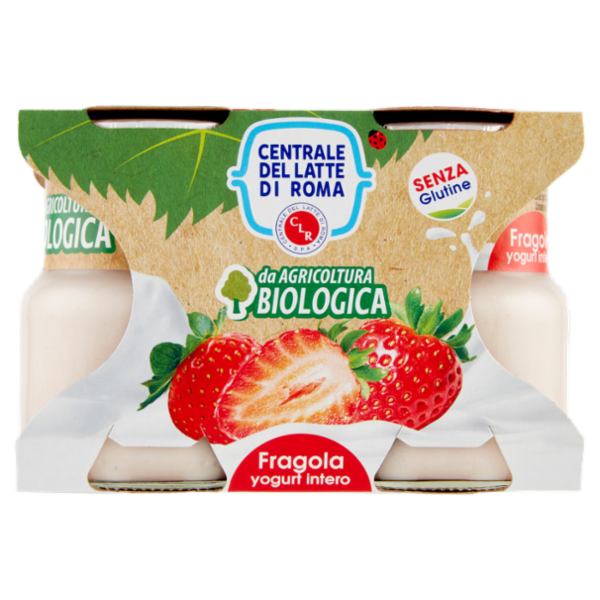 Centrale del Latte di Roma Fragola yogurt intero da Agricoltura Biologica 2 x 125 g