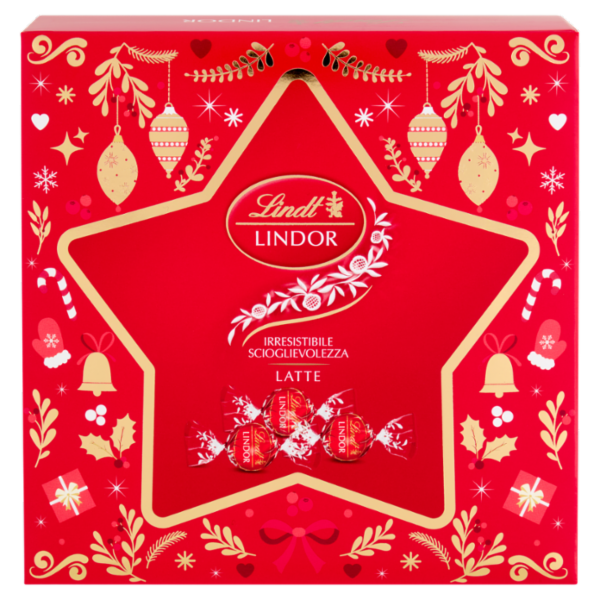 Lindt Lindor Cioccolatini Cioccolato al latte Scatola Natale 137 g