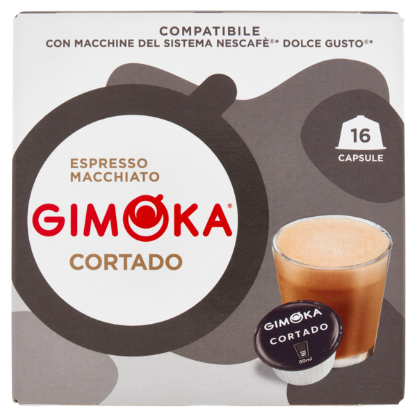 Gimoka Cortado Compatibile Nescafè* Dolce Gusto* 16 Capsule 100,8 g