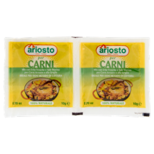 Ariosto Per Carni Mix Con Erbe Fresche e Sale Marino Per Carni Arrosto e Alla Griglia 2 x 10 g