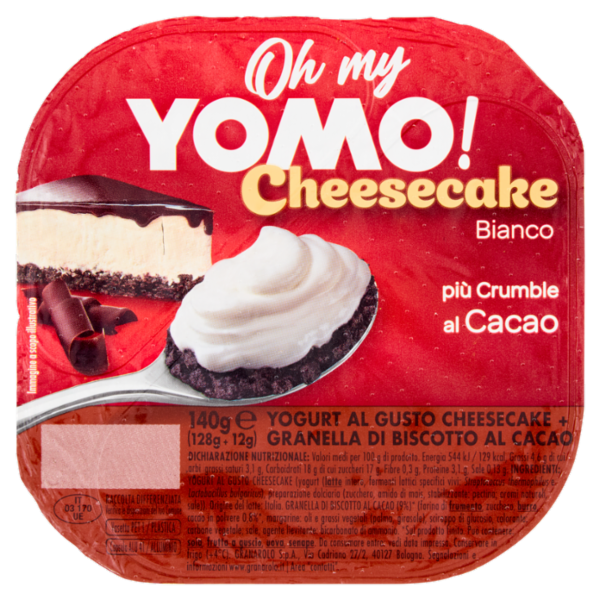 Oh my Yomo! Cheesecake Bianco più Crumble al Cacao 140 g