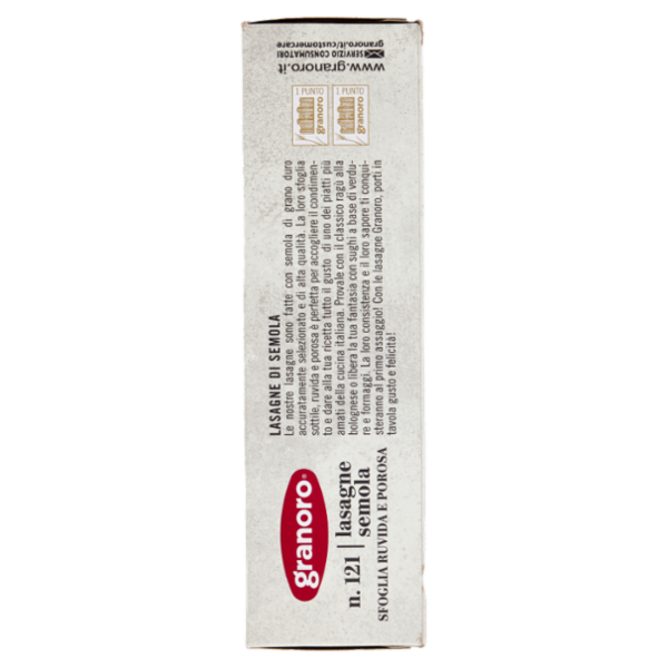 granoro n.121 lasagne di semola 500 g