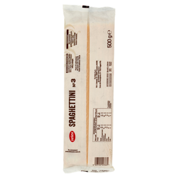 Selex Pasta di Semola Trafilata al Bronzo Spaghettini 500 g