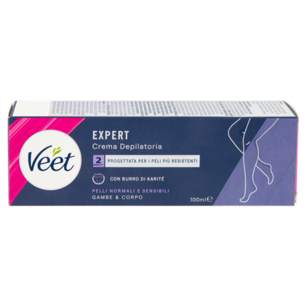 Veet Crema Depilatoria Gambe e Corpo Expert Pelli Normali e Sensibili 100 ml