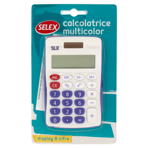 Selex Calcolatrice Piccola Display 8 Cifre Colori Assortiti