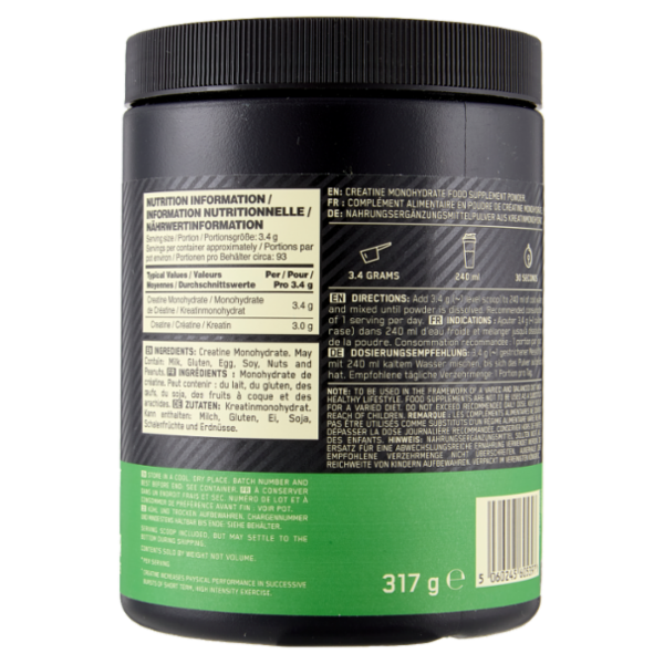 Optimum Nutrition Micronised Creatine Powder Unflavored 317 g